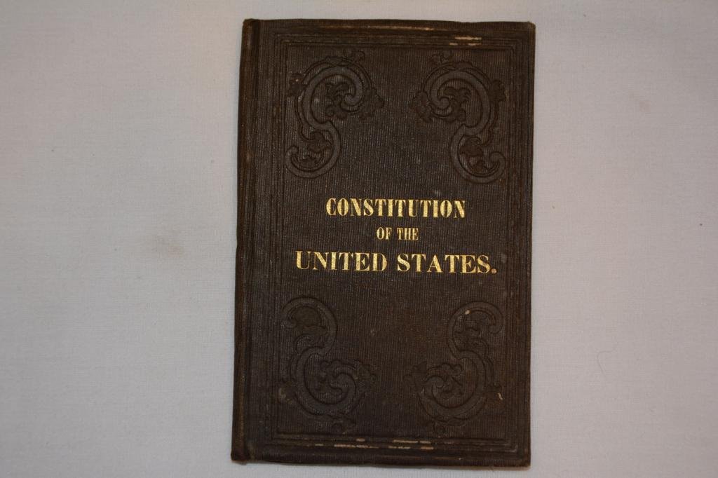 Constitution of the United States of America: Antique Book Titled: Constitution of the United States of America. Binding: Hard Cover. Publishing Place: Hanover (NH). Year: 1812. The text consists of the body of the Constitution, the amendments to