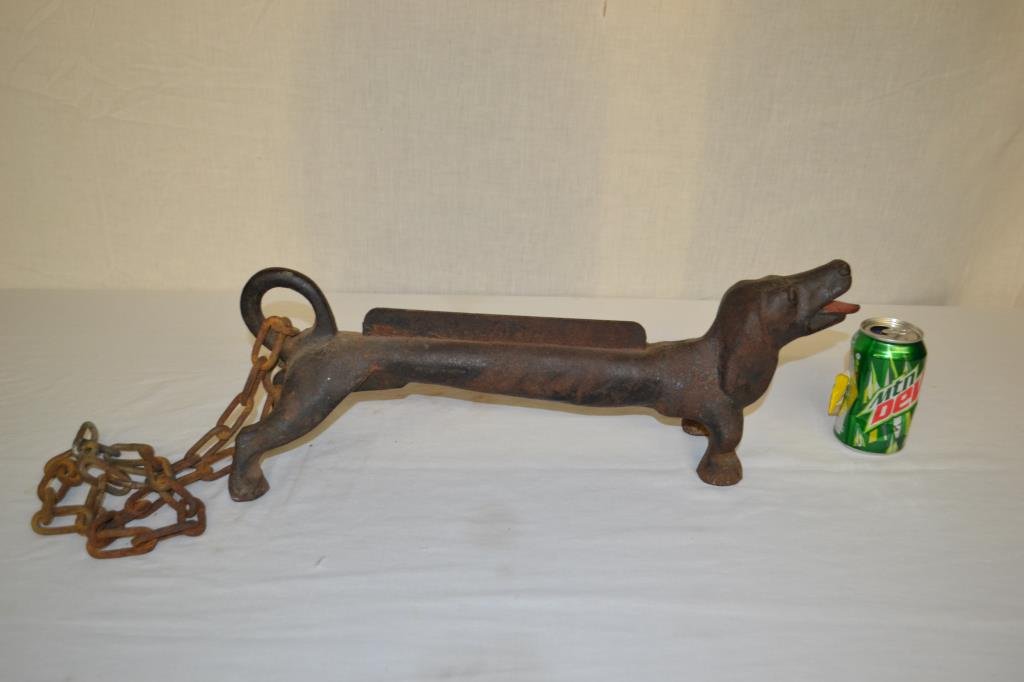 Dachshund Cast Iron Boot Scraper 21.5" Long (1 of 7)