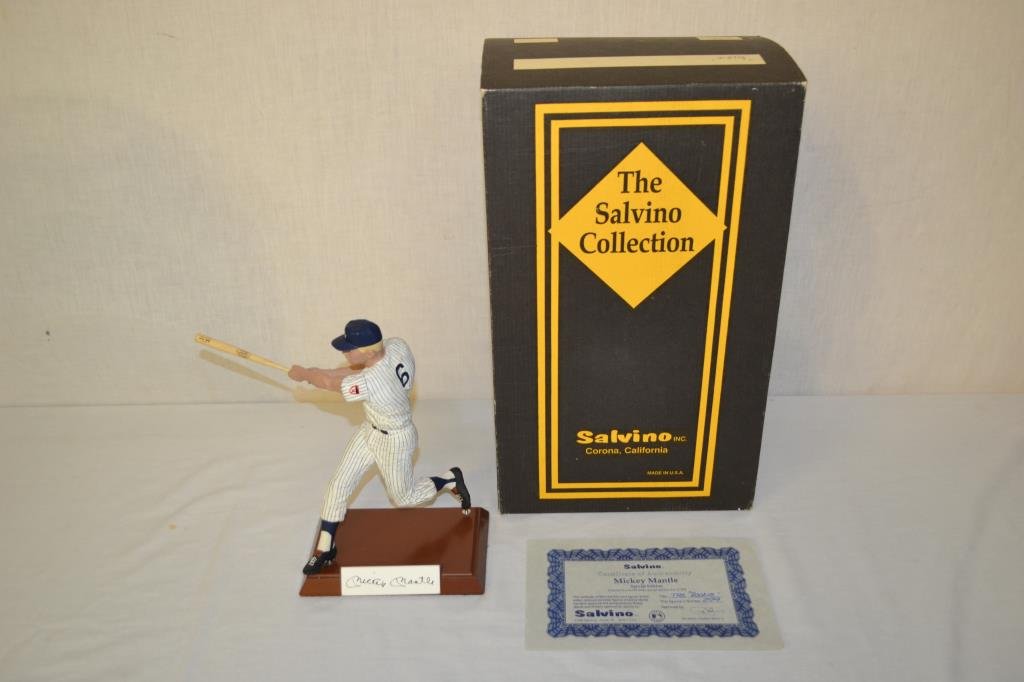 Mickey Mantle Autographed Salvino Statue (1 of 10)
