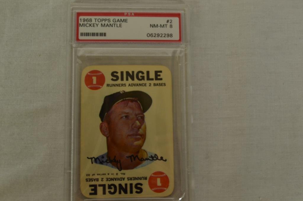 Baseball Card PSA 1968 Topps Game Mickey Mantle (1 of 4)