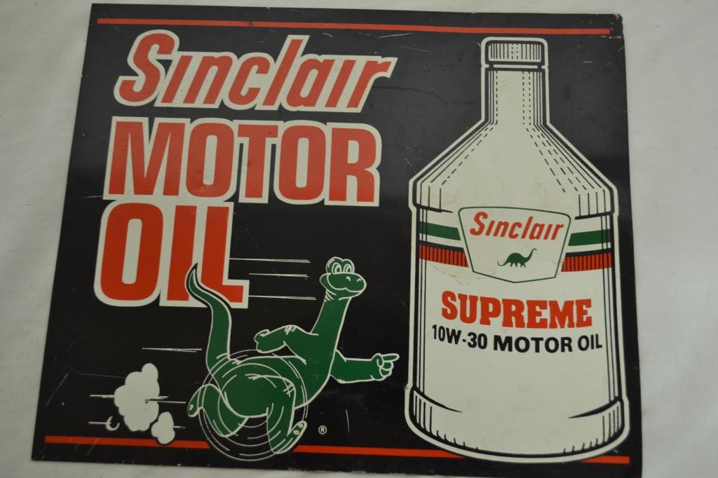 Sinclair Supreme Motor Oil Metal Double Sided Sign (1 of 3)