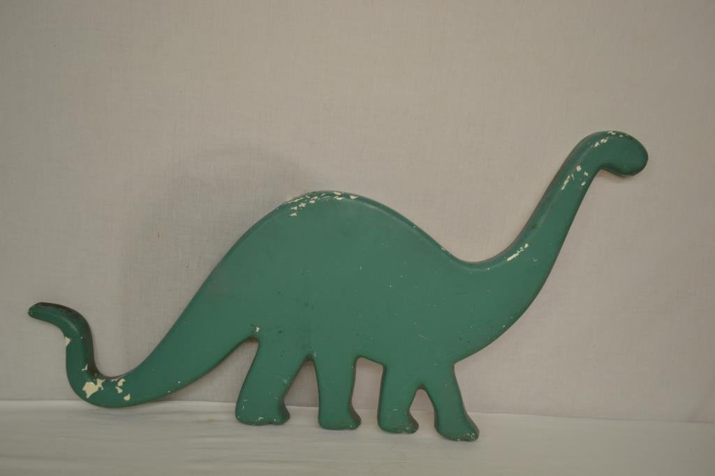 Green Sinclair Dino Dinosaur Shaped Sign (1 of 10)