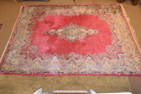 Avakian Bros Made in Iran Kerman Woven Rug: 145" x 108" or 12'x9'. Shipping will be outsourced.