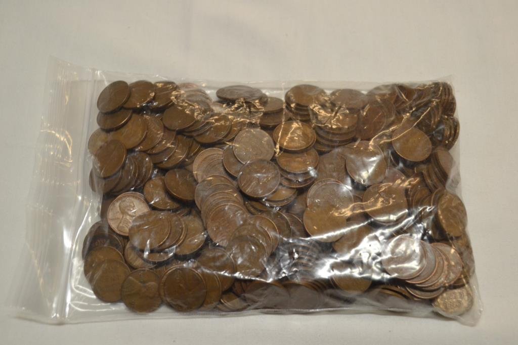 Coins. Approx 400 Wheat Cents (1 of 3)