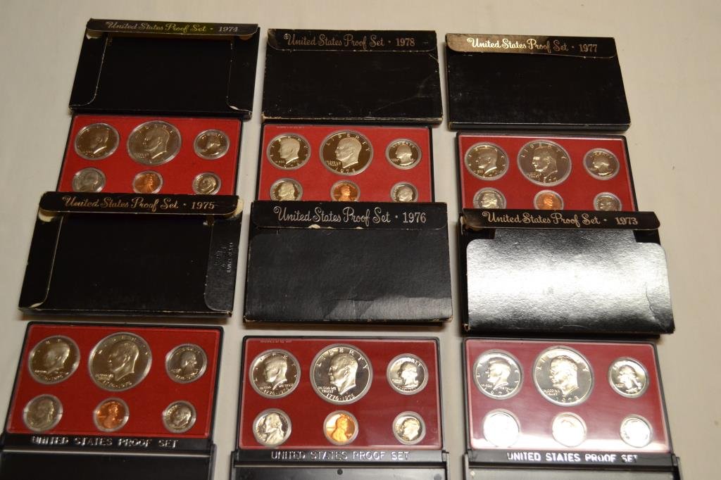 Coins. 6 US Proof Sets (1 of 10)