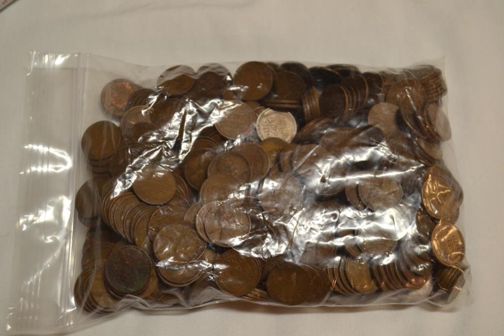 Coins. Approx 400 Wheat Cents (1 of 2)