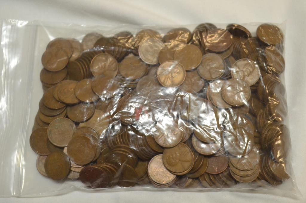 Coins. Approx 400 Wheat Cents (1 of 2)
