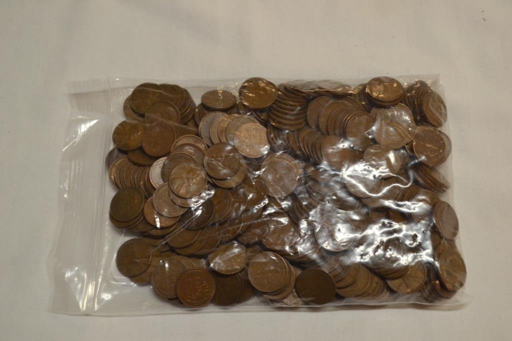 Coins. Approx 400 Wheat Cents (1 of 2)