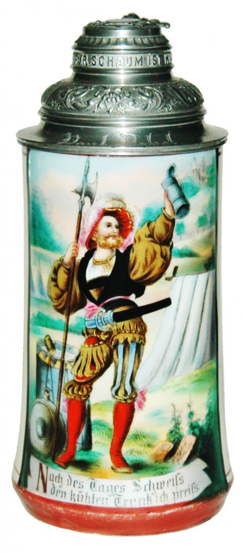 Cavalier & Verse Porcelain Stein w Litho (1 of 1)