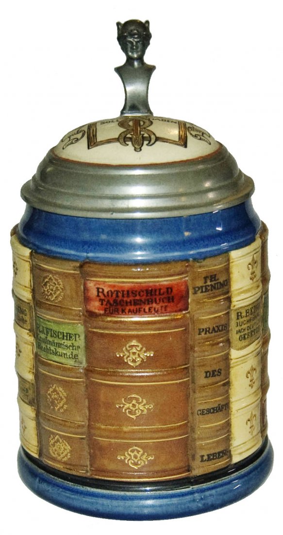 Mettlach K Book Stein Banking & Commerce (1 of 1)