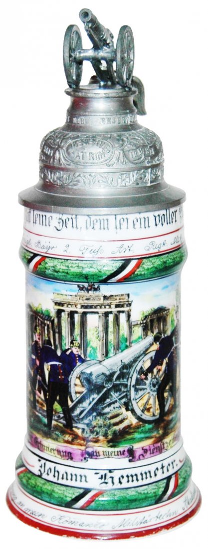 2 Fuss Art Metz Regimental Stein 2 side scenes (1 of 3)
