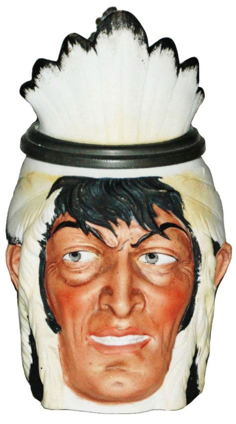 Bohne Porcelain Indian Character Stein (1 of 1)