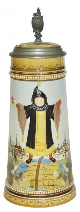 1L Munich Child on the World Mettlach Stein Inlay (1 of 1)