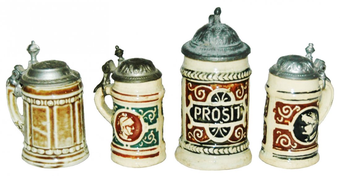 Lot of 4 Mini Steins (1 of 1)
