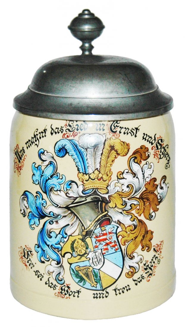 1907 Student Fraternal Shield Mettlach Stein (1 of 1)