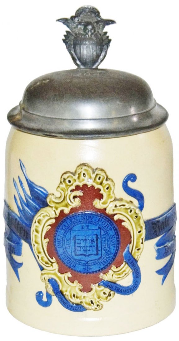 Yale University Seal in Shield Mettlach Stein (1 of 1)