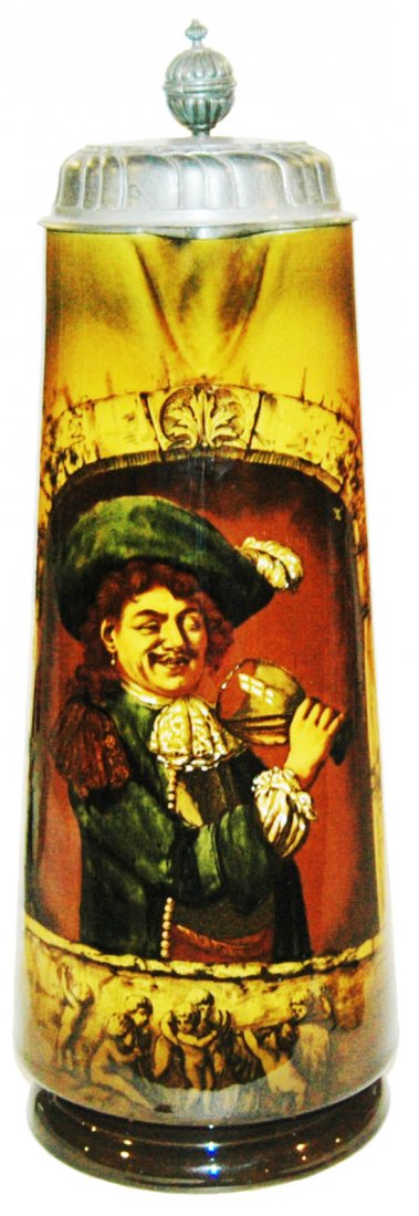 4L Drinking Cavalier Mettlach Stein (1 of 1)