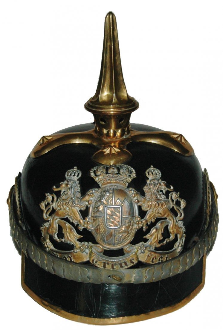 Imperial German Helmet Bavarian Lion Shield (1 of 4)