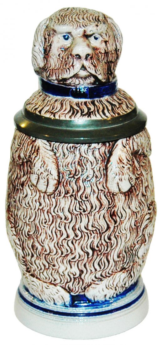 Poodle Dog Stoneware Character Stein (1 of 1)