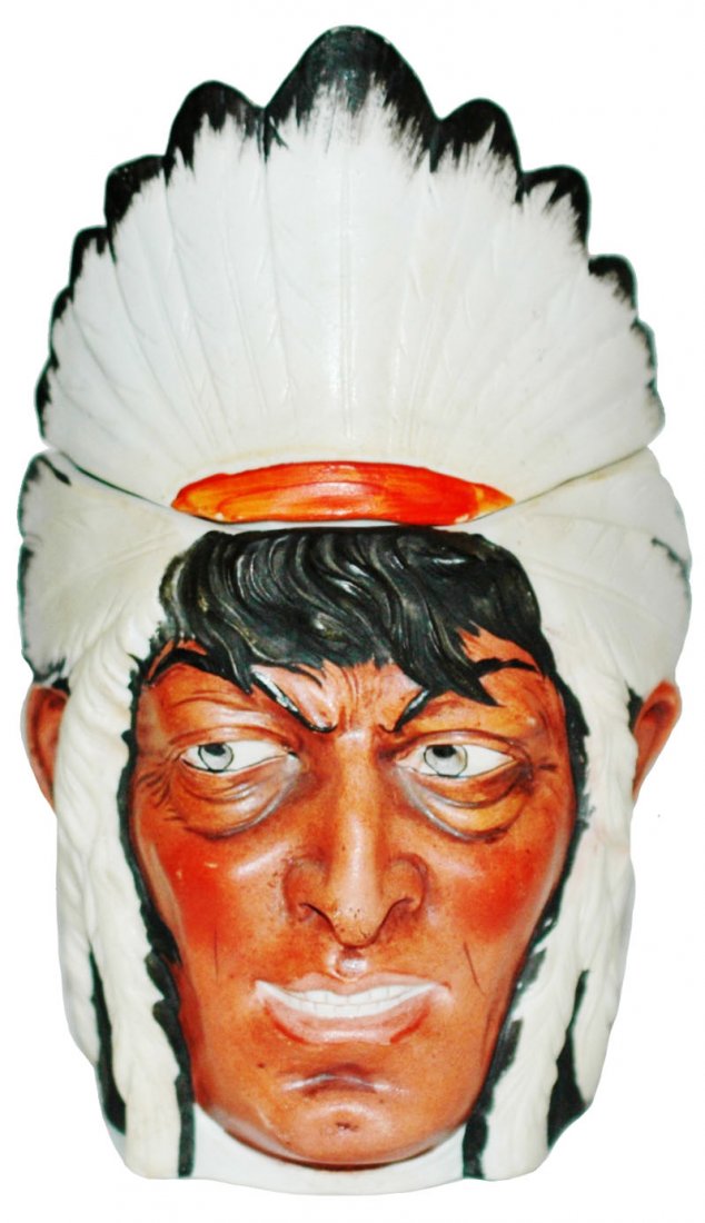Tobacco Jar Bohne Character Indian (1 of 1)