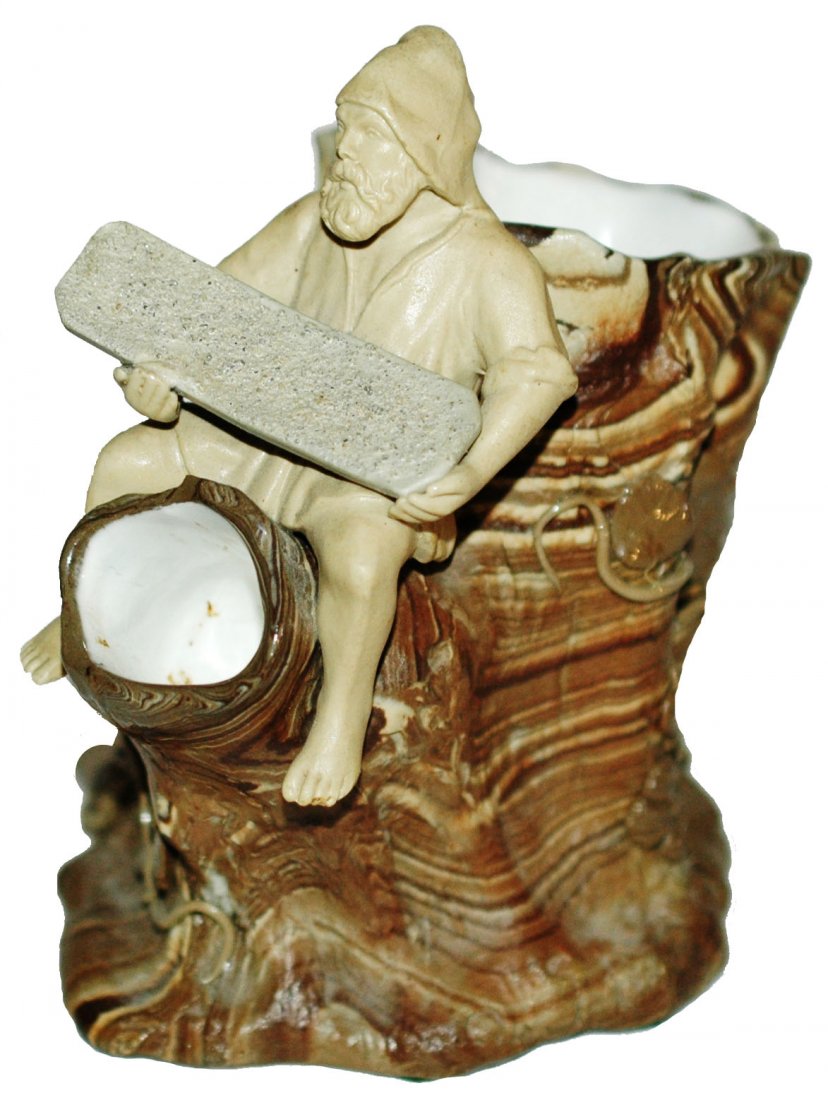 Dwarf Holds Match Striker Cigar Holder Mettlach (1 of 1)