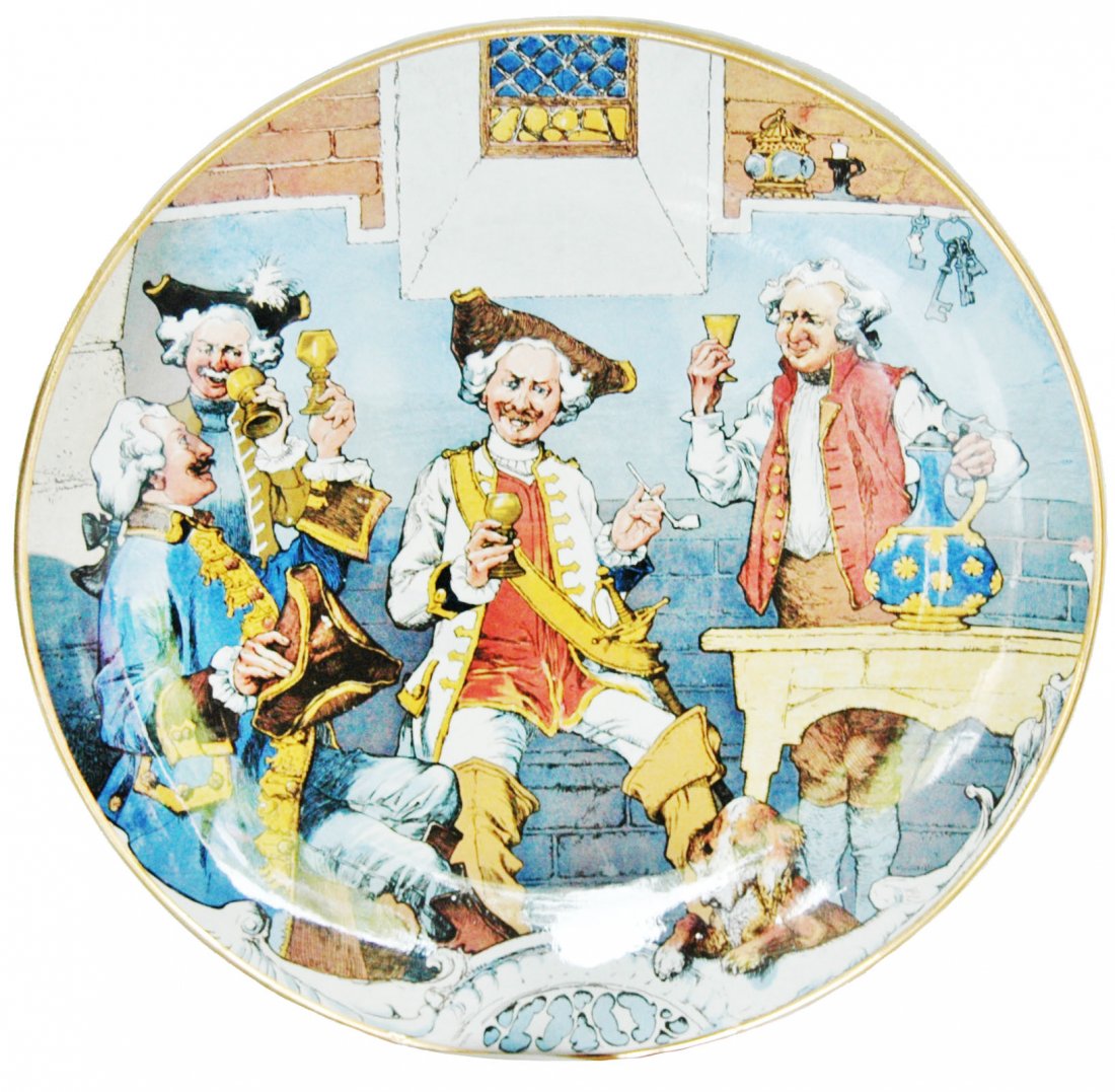 Drinking Schiltt Cavaliers Mettlach Plaque (1 of 1)