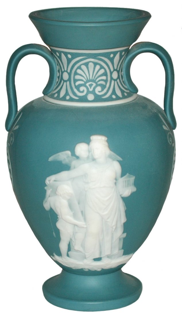 Double Handled Mettlach Romanesque  Cameo Vase (1 of 1)