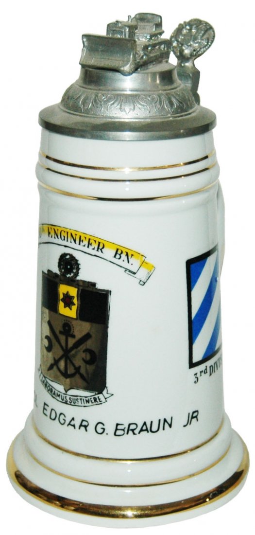 US Cold War 10th Engineering Bn Bulldozer Finial (1 of 1)