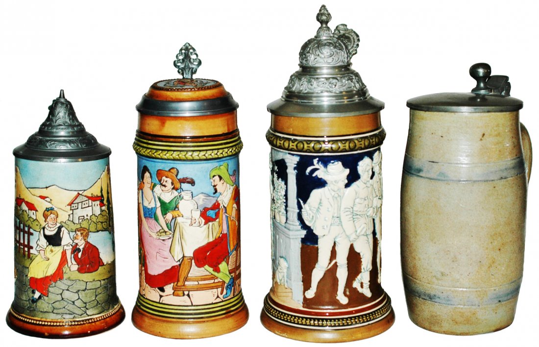 Lot of 4 SteinsRemy, Hanke, HR & Stoneware (1 of 1)