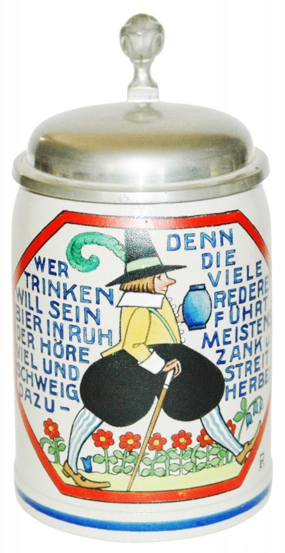 Franz Ringer Balloon Pants Man Stoneware Stein (1 of 1)