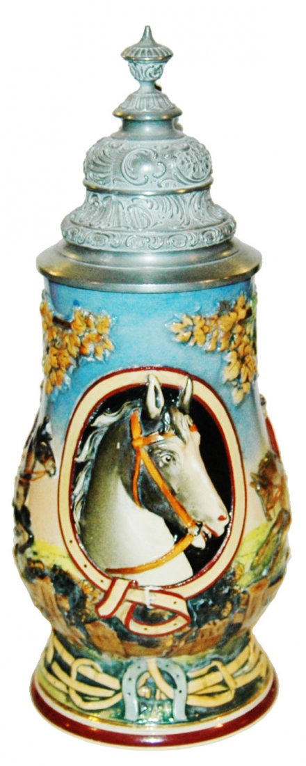 Horse Head & Jockey side Scenes Stein (1 of 3)