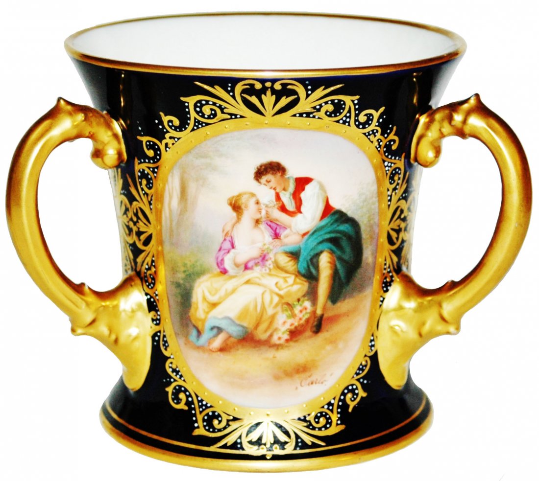 Royal Vienna Pass Cup Signed Women Scenes (1 of 4)
