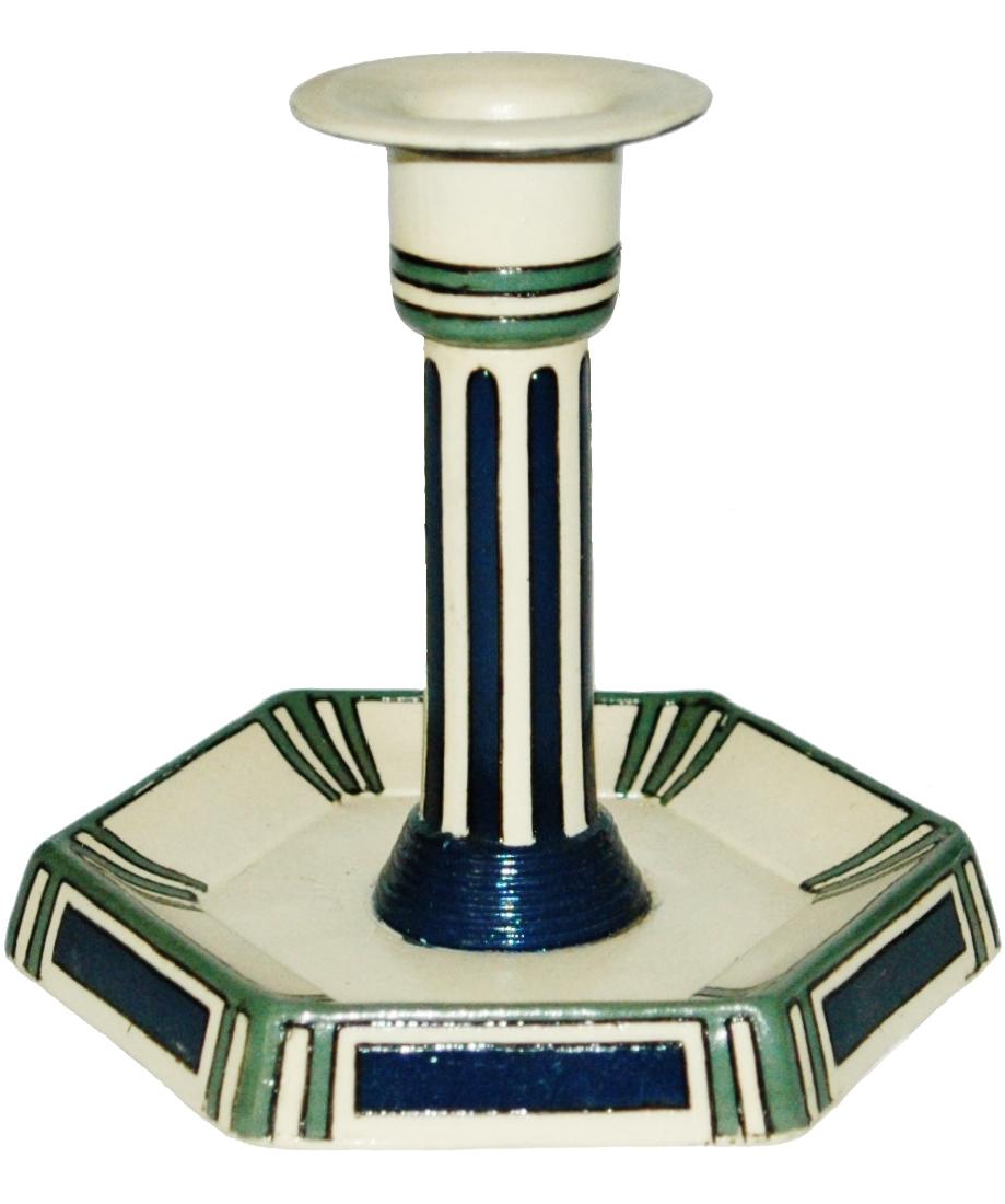 PAIR of Mettlach Art Nouveau Candlesticks (1 of 1)