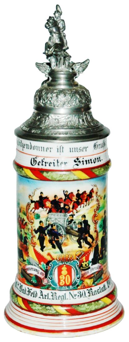 6 Batt 2 Bad Feld Art Nr 39 Regimental Stein (1 of 3)