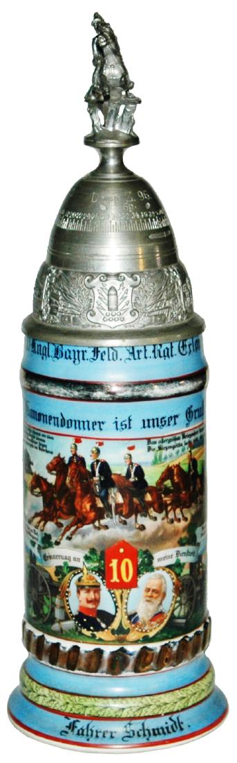 4 Batt 10 Kngl Bayr Feld Art Regimental Stein (1 of 3)