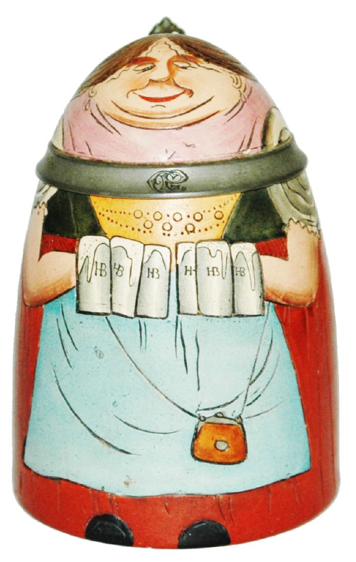 Barmaid w Many HB Steins Character Stein (1 of 1)