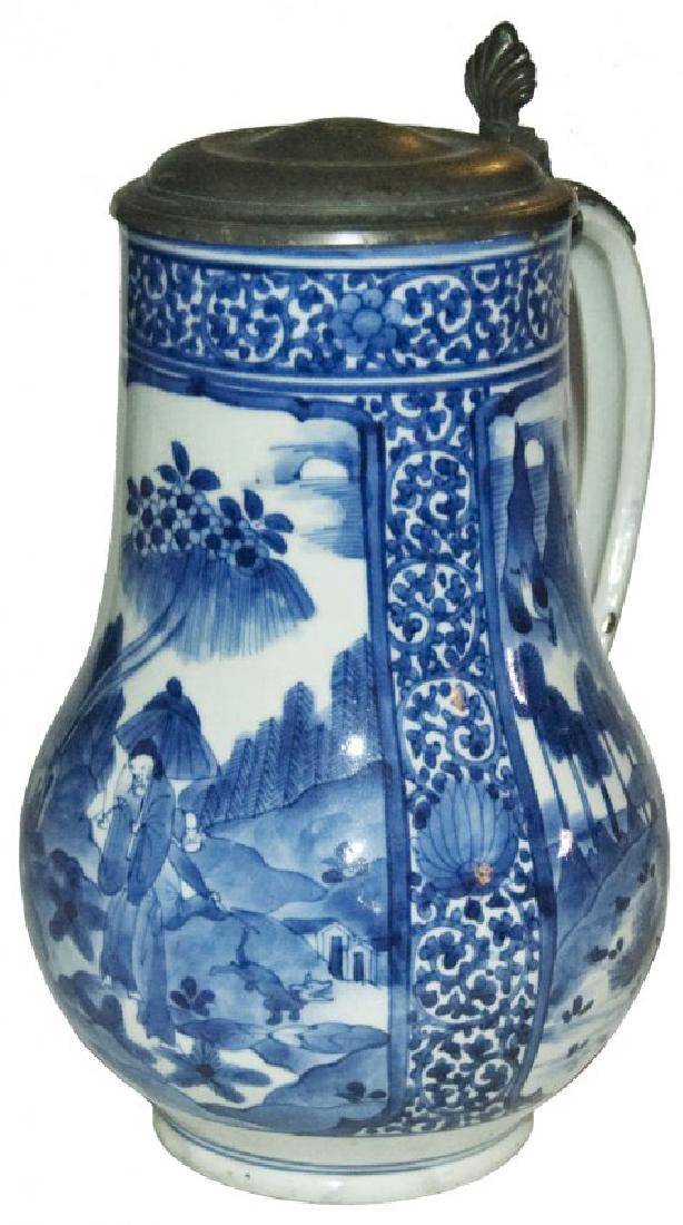 Japanese Arita Factory 2L c 1680 Porcelain Stein (1 of 6)