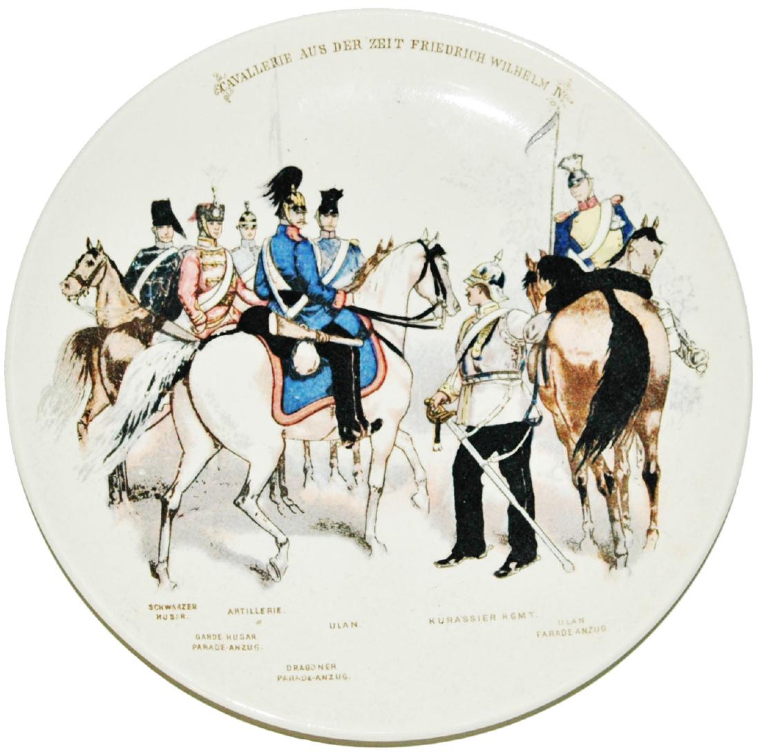 Mettlach German Mounted Units plaque (1 of 1)