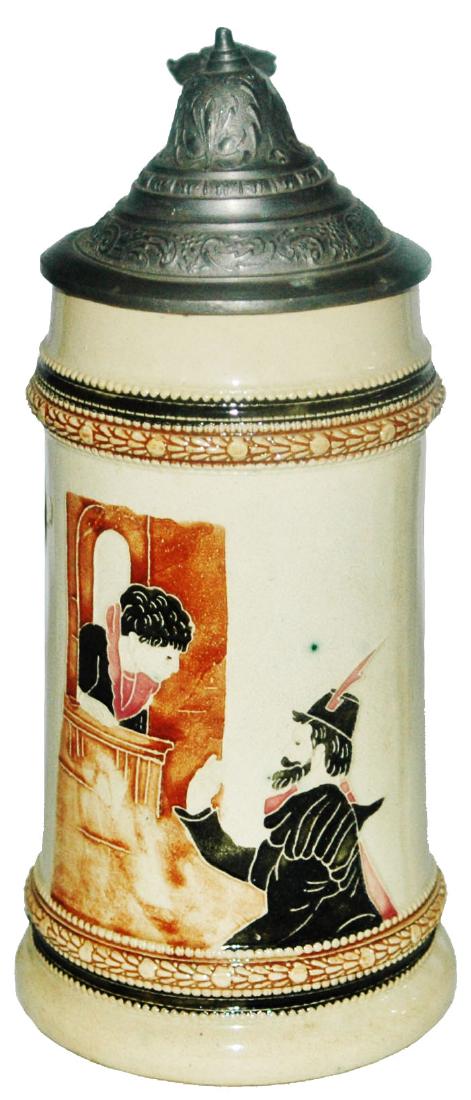 Diesinger Man Greets Woman at Window Stein (1 of 1)