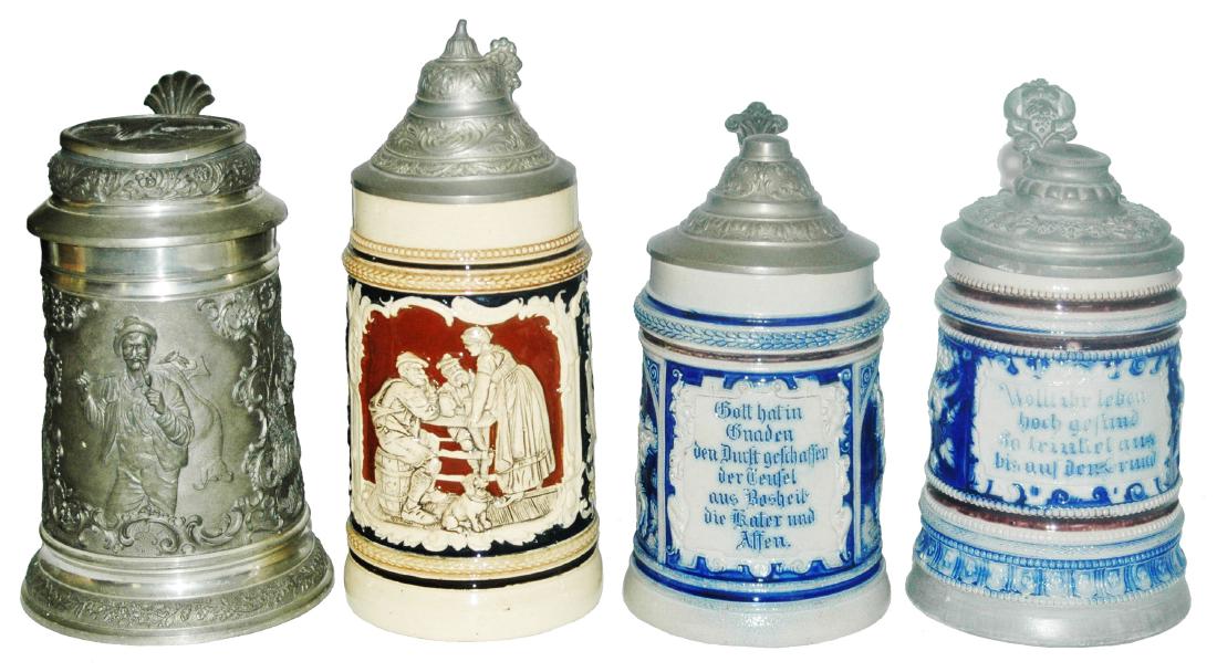 Lot of Four 1/2L Steins (1 of 1)
