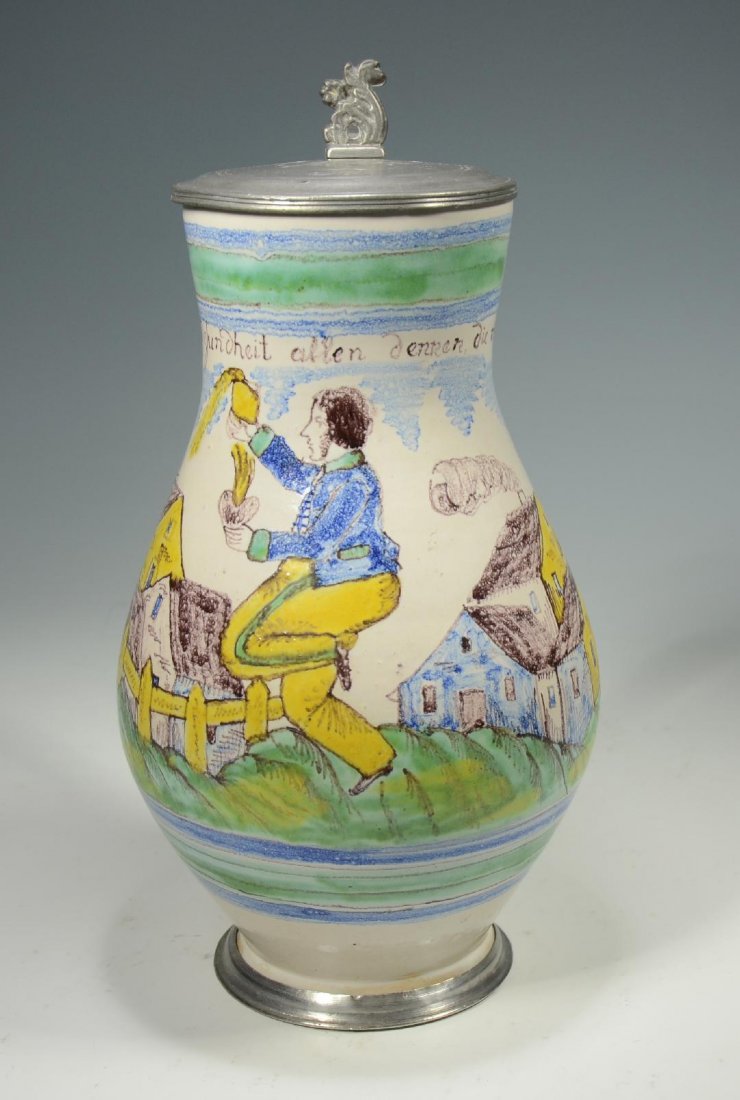 Faience Fayence Stein 1L Gmunden Austrian Factory. (1 of 4)