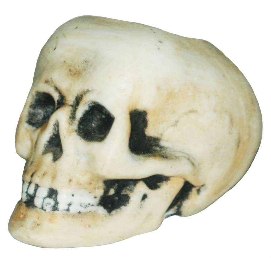 Bohne Porcelain Skull Match Holder w Anchor Mark (1 of 4)