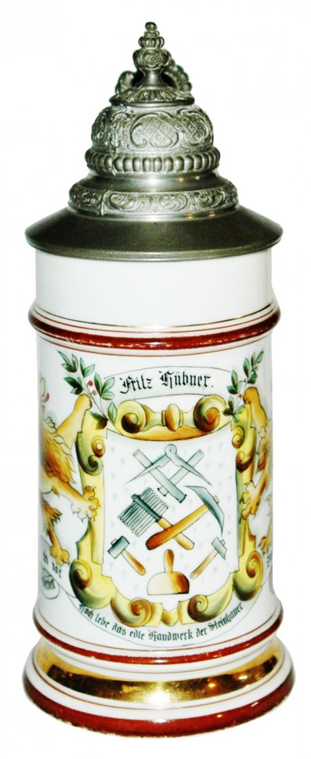 Stone Mason Occupational Porcelain Stein w Litho (1 of 1)
