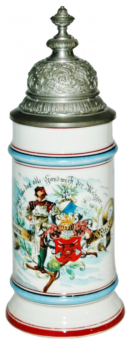Butcher Occupational Stein w Bicycle Rider on Side (1 of 1)
