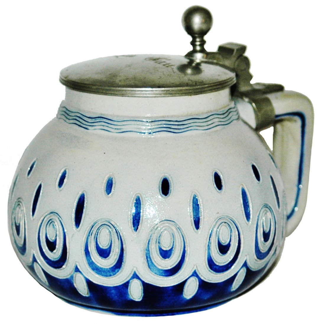 Art Nouveau Stoneware Merklebach & Wick Stein: Stoneware Merkelbach & Wick 1/2L. Art Nouveau design. Mint.