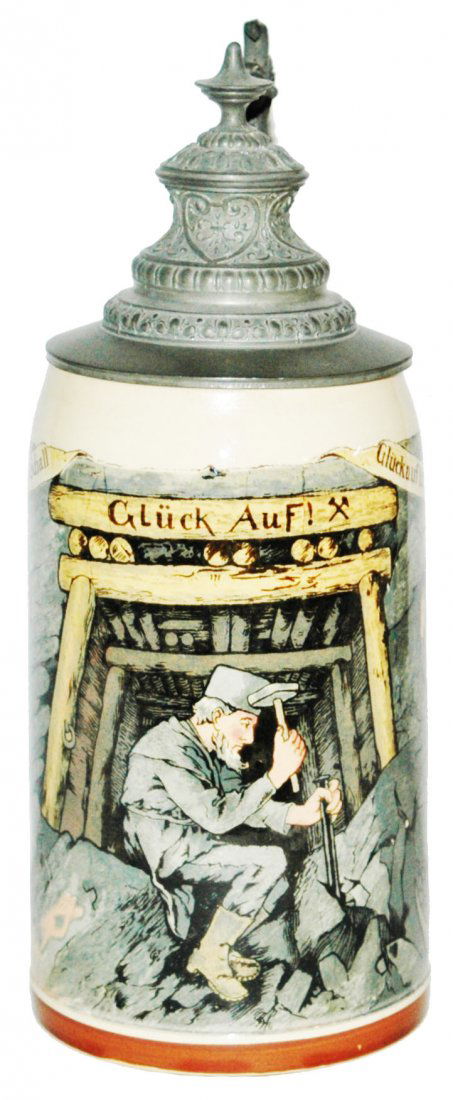 Miners Occupational Mettlach Stein (1 of 1)