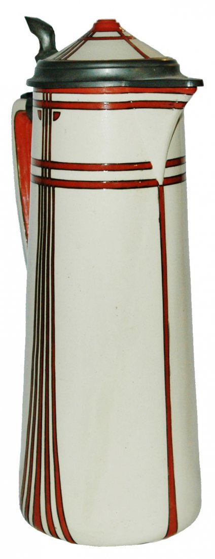 3L Art Deco Mettlach Stein Matched Inlay Lid (1 of 1)