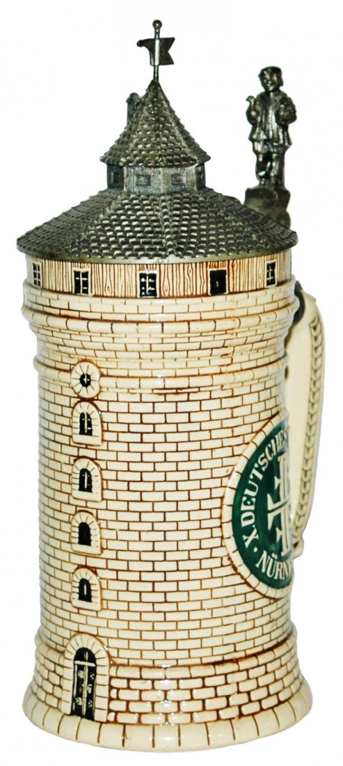 Pottery Nurnberg Tower Character Stein