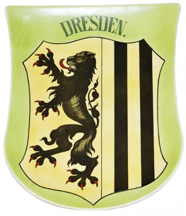 Dresden Shield Mettlach Plaque (1 of 1)