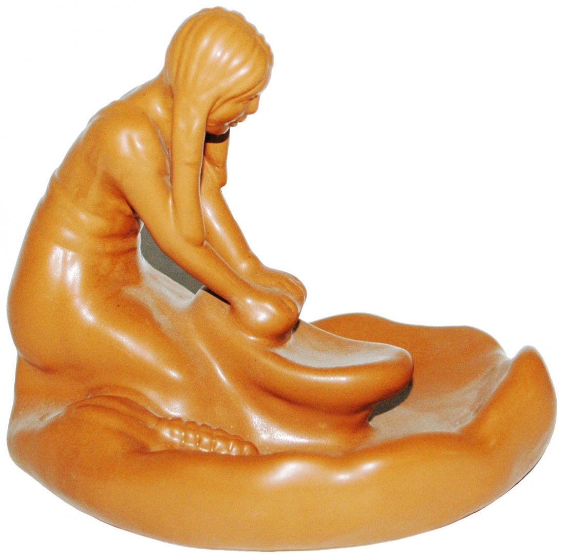 Van Briggle Indian Maiden Grinding Corn Figure (1 of 1)